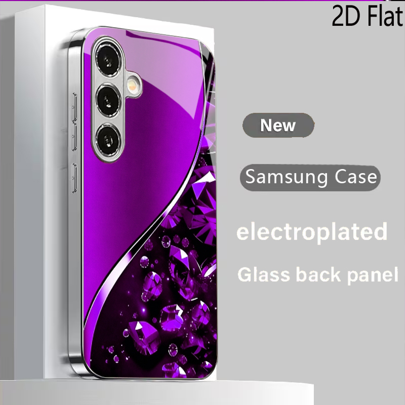 Samsung Galaxy A55 - Sfondo con Gemme Viola per Samsung