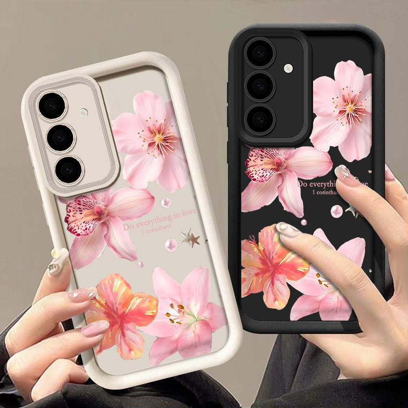 Cover Morbida con Fiori Rosa p - Samsung Galaxy A55 recensione e prezzo