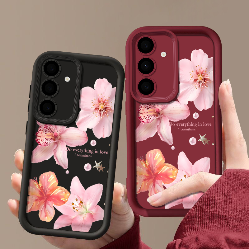 Cover Morbida con Fiori Rosa p - Samsung Galaxy A55 recensione e prezzo