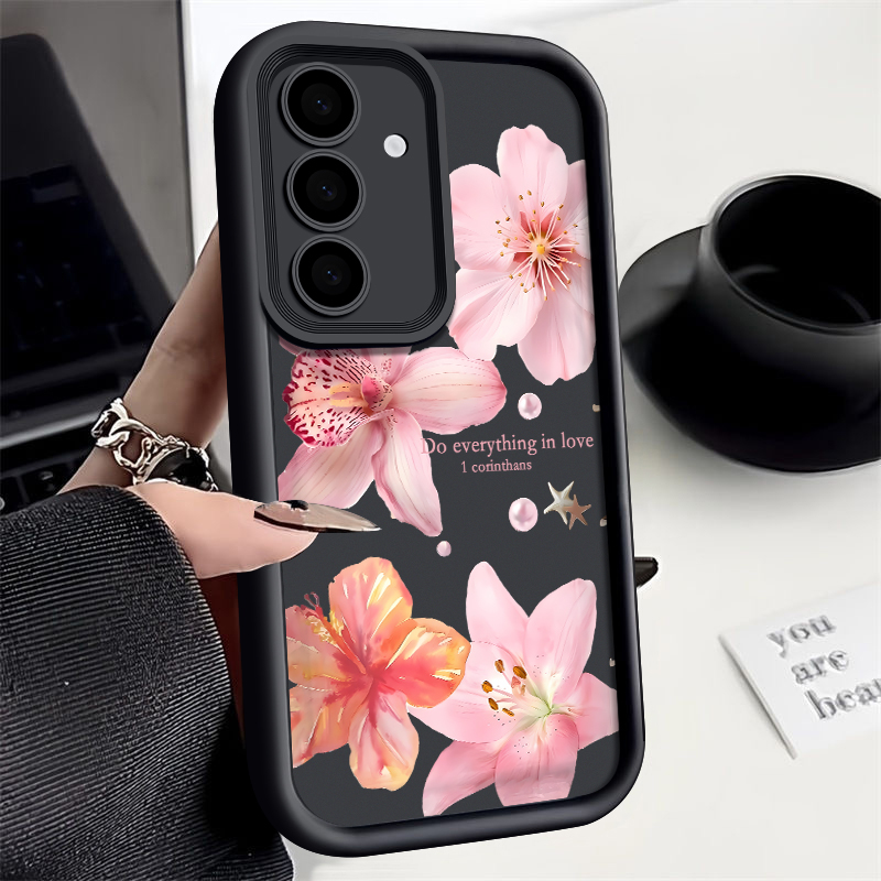 Cover Morbida con Fiori Rosa p - Samsung Galaxy A55 recensione e prezzo